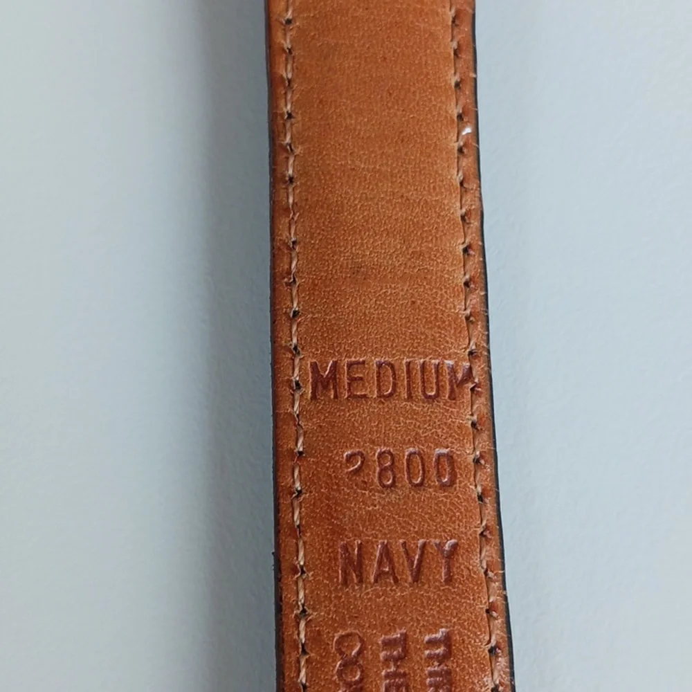 Coach Black and Tan Leather Belt with Gold Buckle - Picture 5 of 12